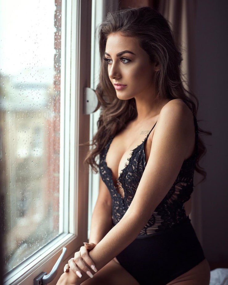 Chloe Veitch in lingerie