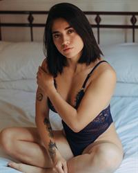Alaide Penaloza in lingerie