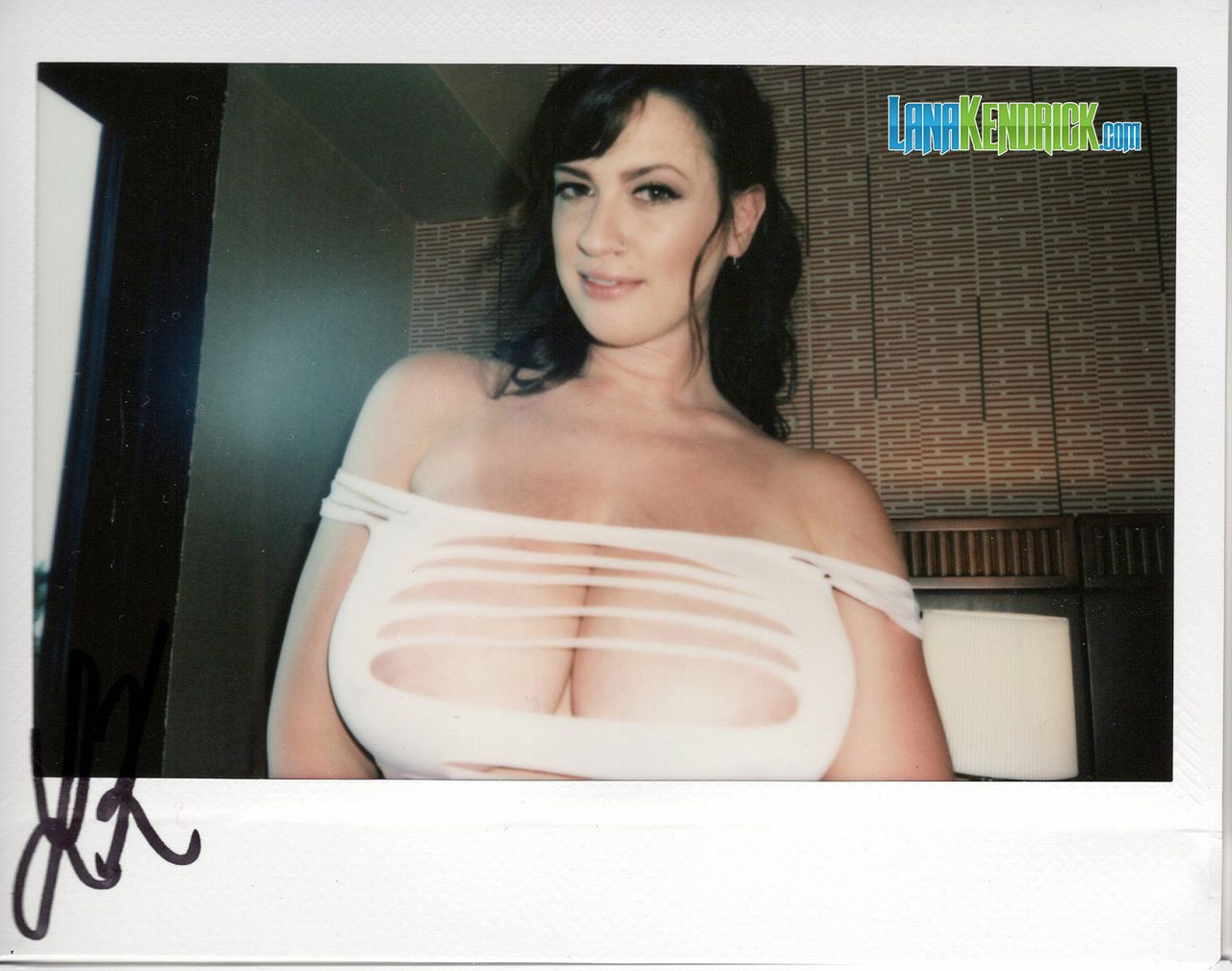 Lana Kendrick collection of her big boobs in polaroid sets