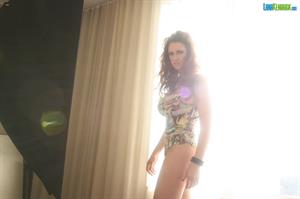 Lana Kendrick Nude Pictures Hey guys and happy Monday! I give you your weekly pick-me-up of behind-the-scenes shots of me and my all-natural big boobs in this sexy one-piece comic bikini.  Hopefully this will do the trick.