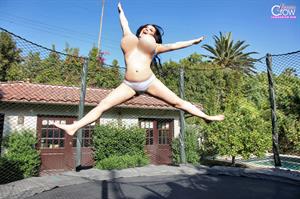 Leanne Crow Nude Pictures Leanne Trampoline Play Boobs Shaking All Around