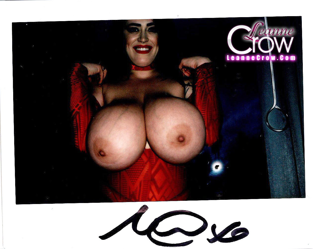 Lovely Leanne Crow Big Boobs in Polaroid Shoots