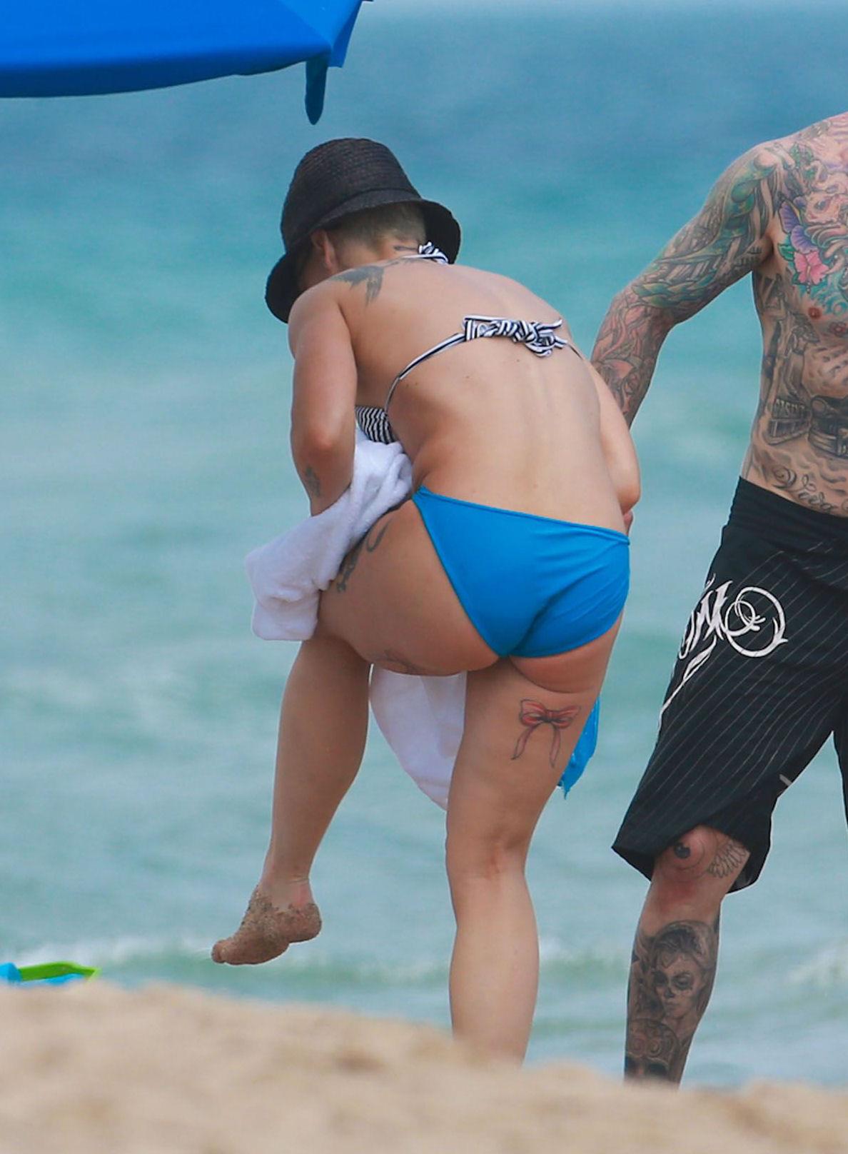 Pink in a bikini - ass