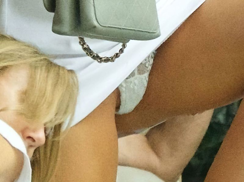 Accidental Upskirt Pussy In Panties - Kimberley Garner pussy flash upskirt wardrobe malfunction accidentally  showing her panties seen by paparazzi. Rating = Unrated