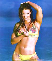 Amy Dumas in a bikini