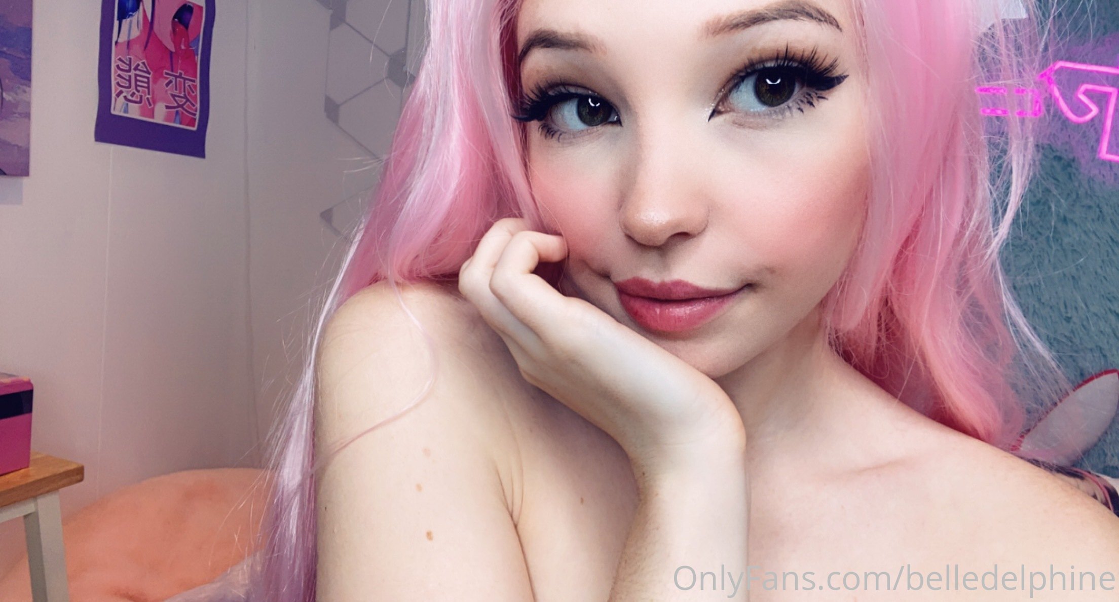 Belle Delphine taking a selfie