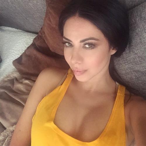 Jimena Sanchez taking a selfie