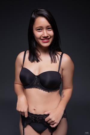 Lia Ponce Lingerie Pictures Lia Ponce Toying in Stockings