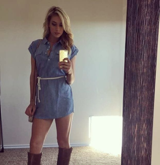 Paige Spiranac taking a selfie