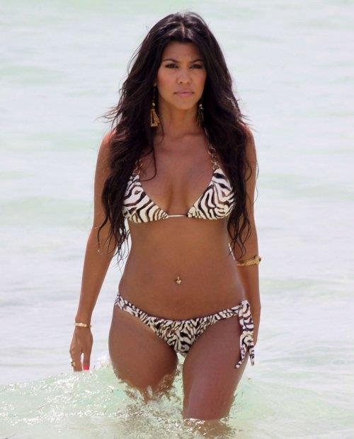 Kourtney Kardashian in a bikini