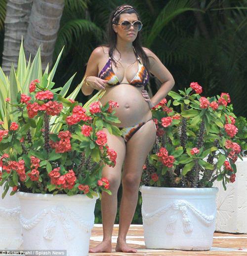 Kourtney Kardashian in a bikini