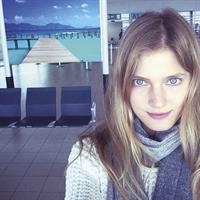 Constance Jablonski taking a selfie