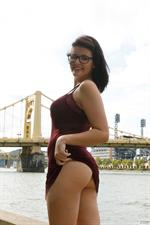 Busty Michele James in Shorts