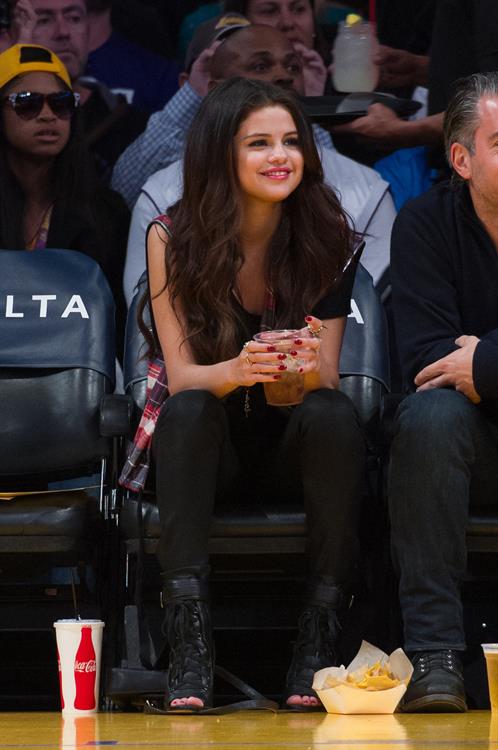 Selena Gomez at Lakers vs Kings game 3/17/13 