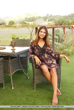 Belka Nude Pictures In The Garden