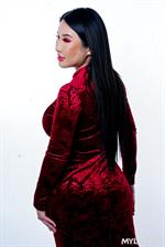 Suki Sin in hot red lingerie