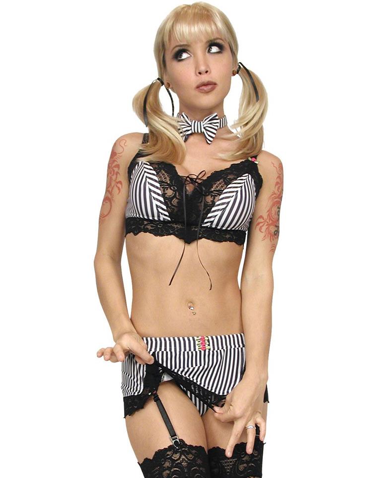 Anonymous in lingerie