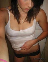 Anonymous in lingerie taking a selfie