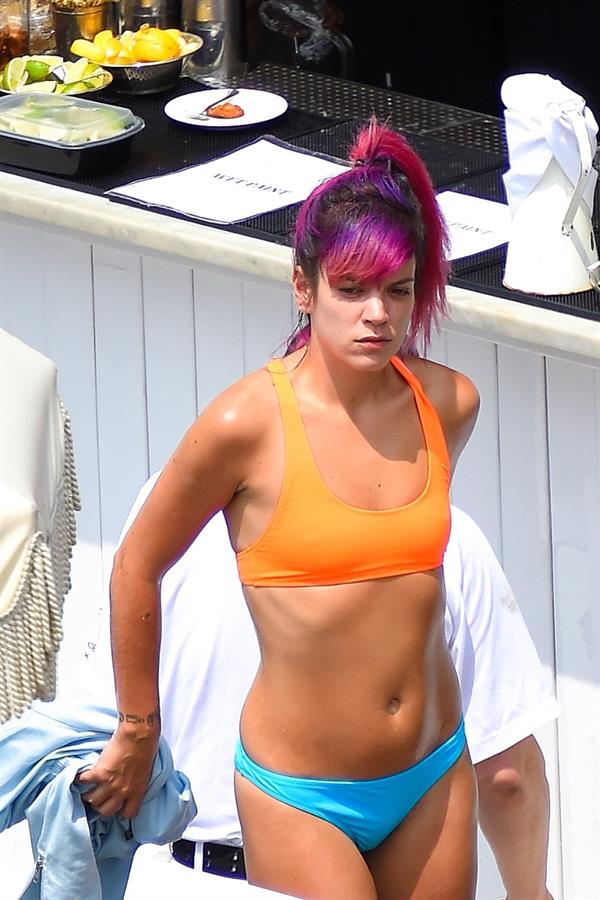 Lily Allen in a bikini