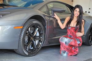 Lilly FTV Nude Pictures Lilly flashing by a car