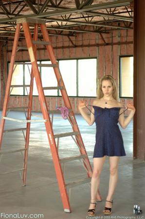 Fiona FTV Nude Pictures Fiona Luv plays in a building