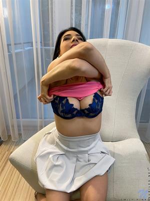Emily Pink Nude Pictures Busty Colombian Emily Pink is enjoying her fuck me era as she puts herself out there in her sexy outfits and then peels her clothes and lingerie off until she's fully nude.
