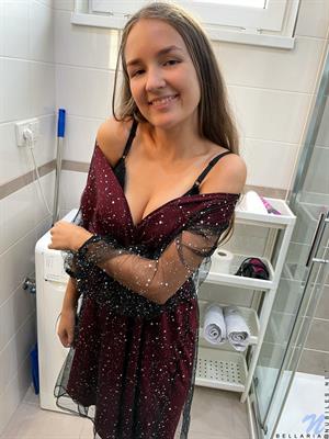 Bellaria Nude Pictures After a night of clubbing all Bellaria can think of is getting herself naked and hopping into the shower to rinse off all that soft tan lined skin.