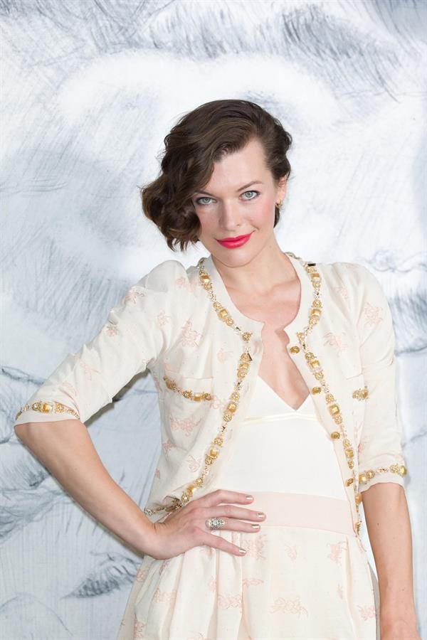 Milla Jovovich - Chanel Show at Paris Fashion Week Haute Couture F/W 2012/13 (July 3, 2012)