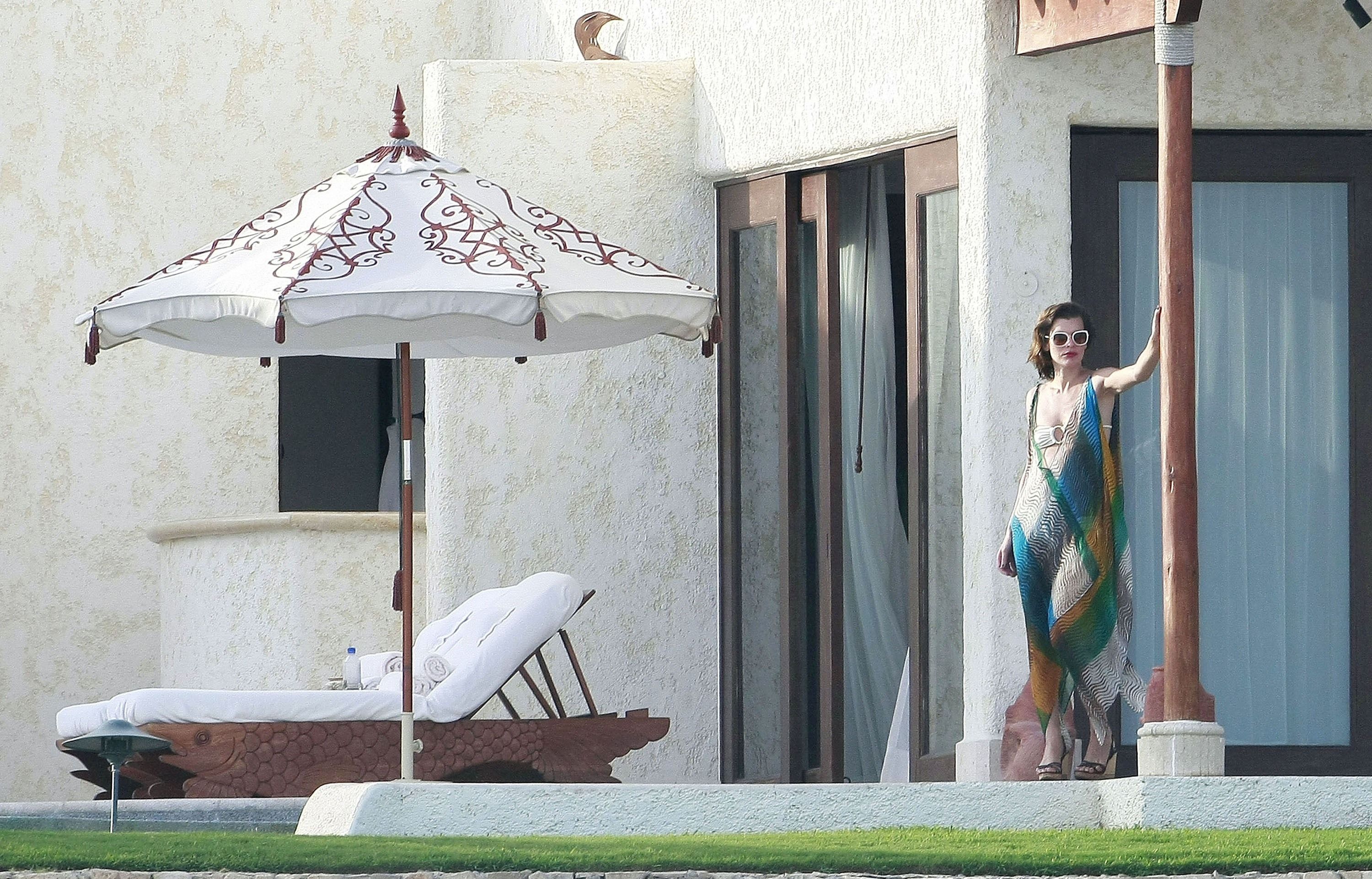 Milla Jovovich in a bikini