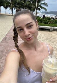 Sweet Ulya taking a selfie