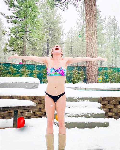 Rebecca Zamolo in a bikini