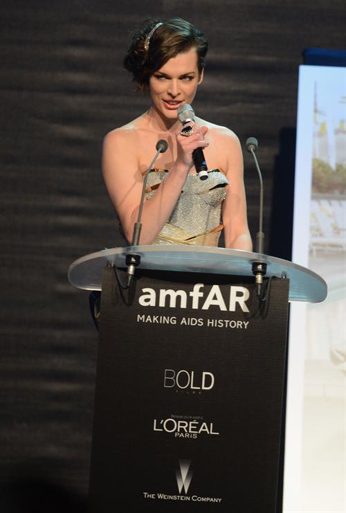 Milla Jovovich - amfAR's Cinema Against AIDS benefit in Antibes - 5/24/12