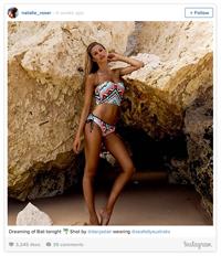 Natalie Jayne Roser in a bikini