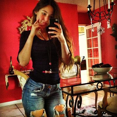 Angie Varona taking a selfie