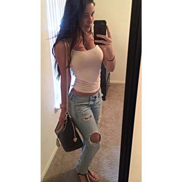 Angie Varona taking a selfie