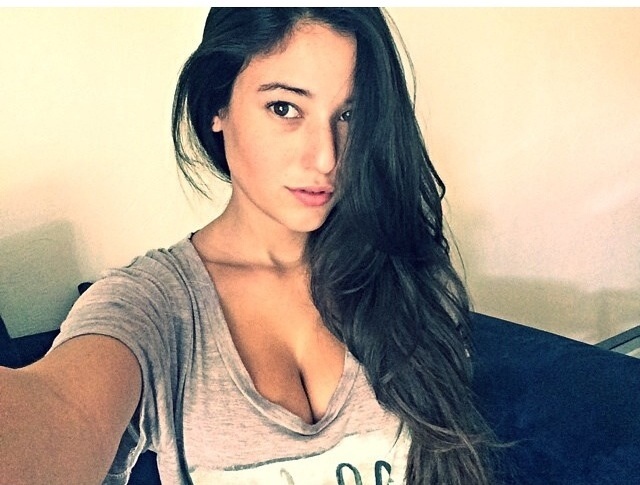 Angie Varona taking a selfie