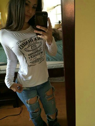 Angie Varona taking a selfie