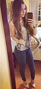 Angie Varona taking a selfie