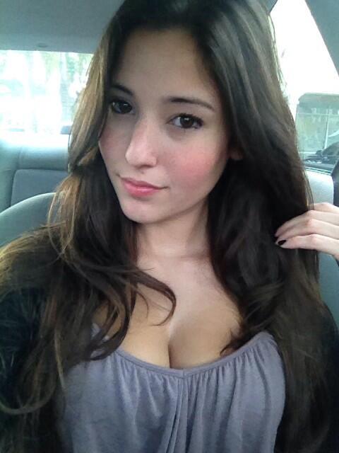 Angie Varona taking a selfie