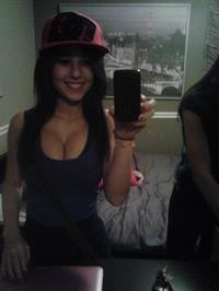 Angie Varona taking a selfie