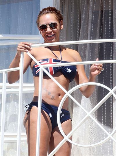 Melanie Brown in a bikini