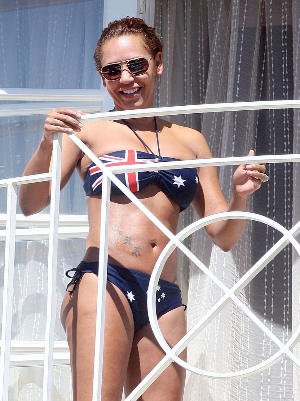 Melanie Brown in a bikini