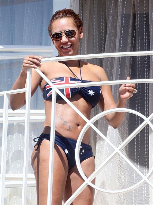 Melanie Brown in a bikini