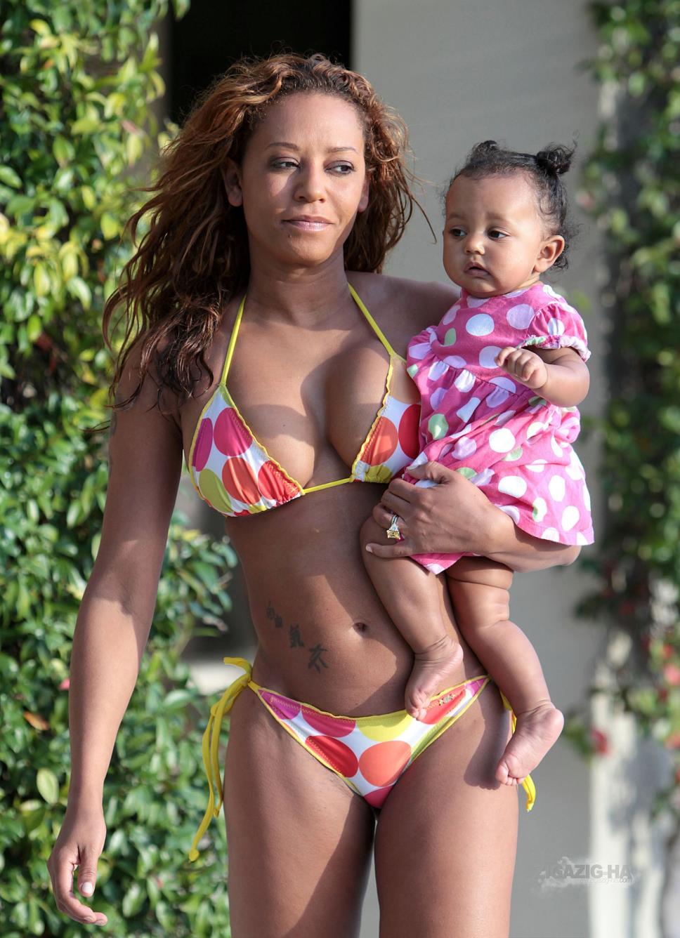 Melanie Brown in a bikini