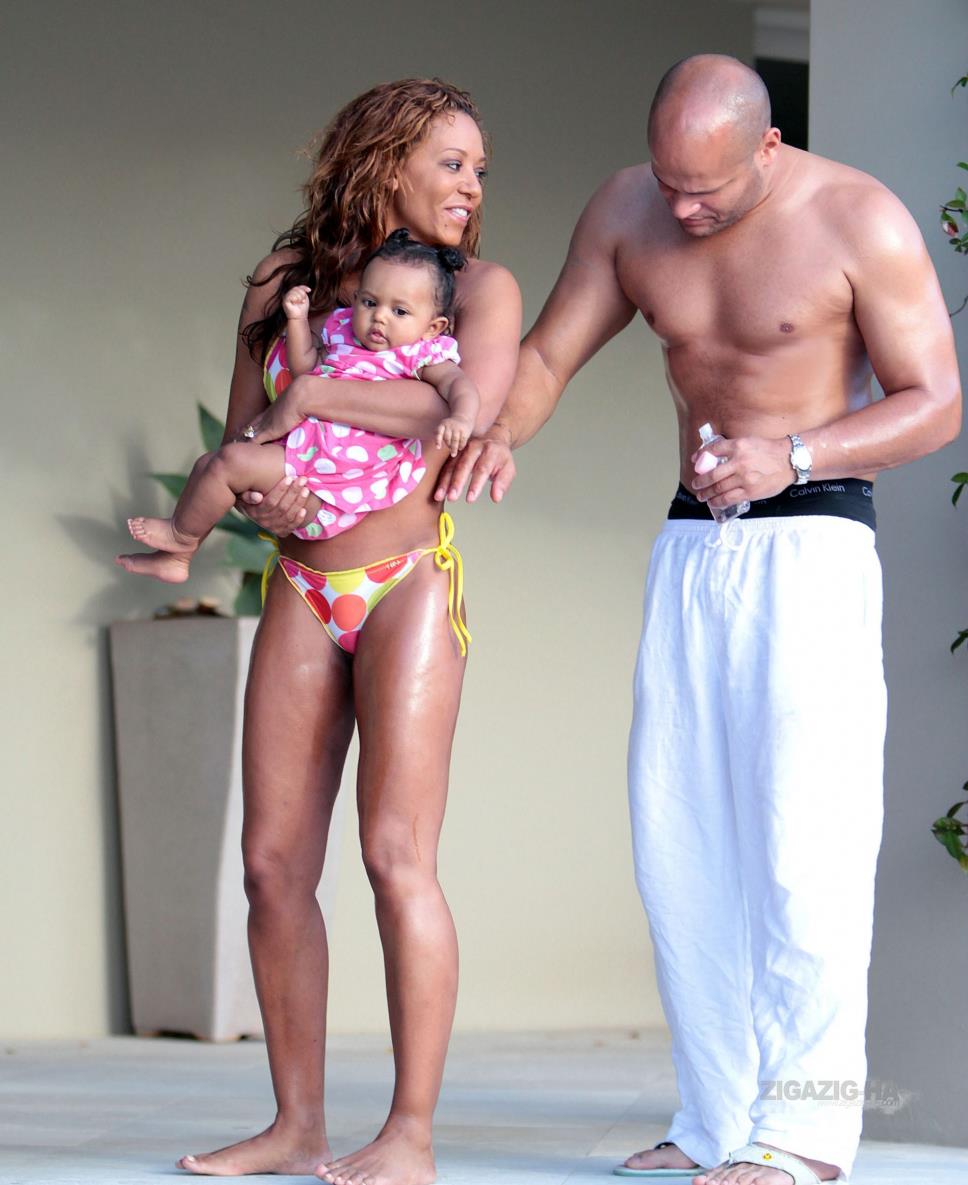 Melanie Brown in a bikini