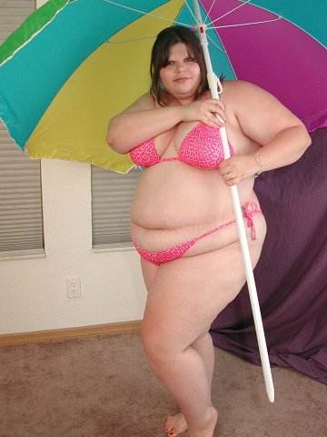 Anonymous in a bikini in lingerie