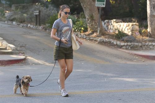 Natalie Portman – walking her dog in LA 8/16/13  