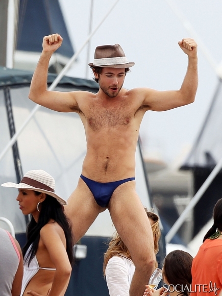 Justin Chatwin in a bikini