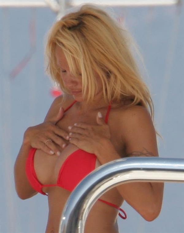 Pamela Anderson in a bikini