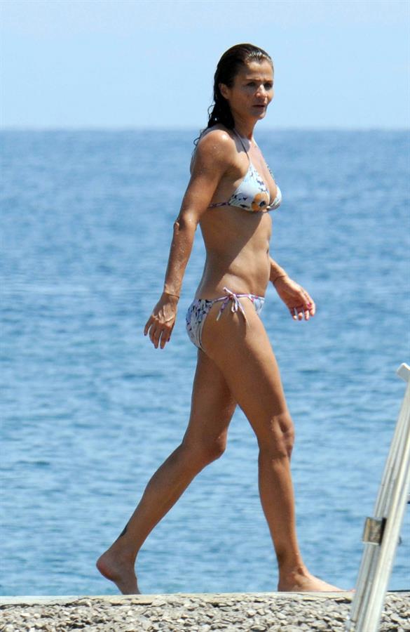 Helena Christensen in a bikini